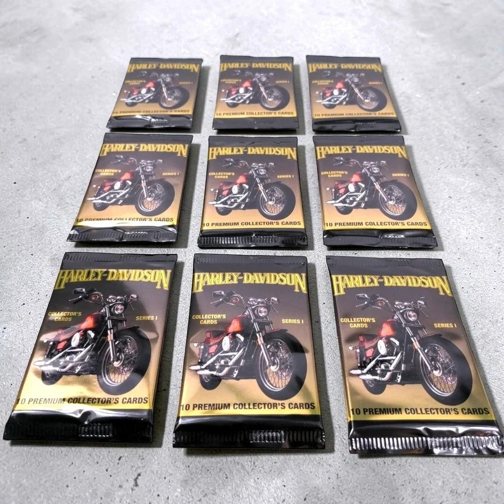 VTG 1992 Harley-Davidson Series 1 Collector Cards Lot of 9 Sealed Packs 90 Total